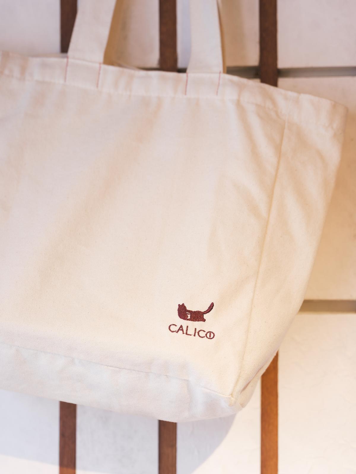 Calico big tote bag - Beige